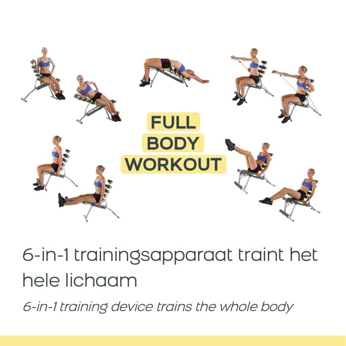 Rock Gym 6-in-1 Trainingsbank - Buikspierbank