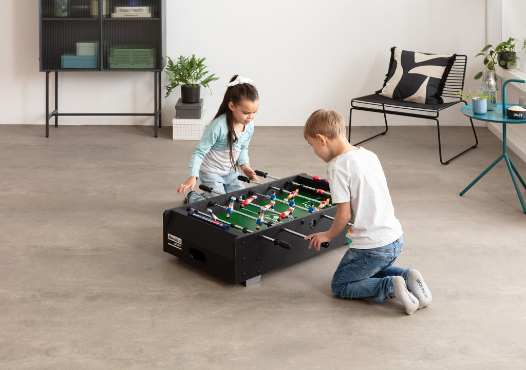 Bandito Mini Tafelvoetbal met Telescopische Stangen - Zwart - Tweedekans
