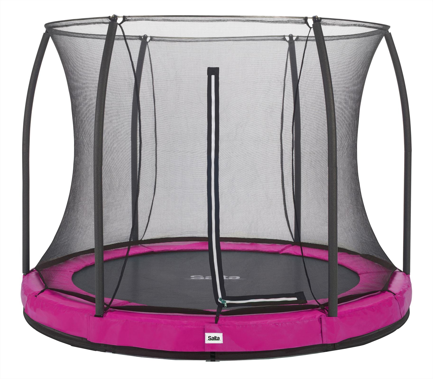 Salta Comfort Edition Ground Trampoline met Veiligheidsnet - 251 cm - Roze