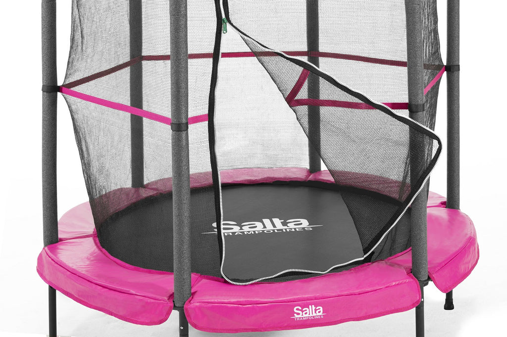Salta Junior Trampoline met Veiligheidsnet - 140 cm - Roze