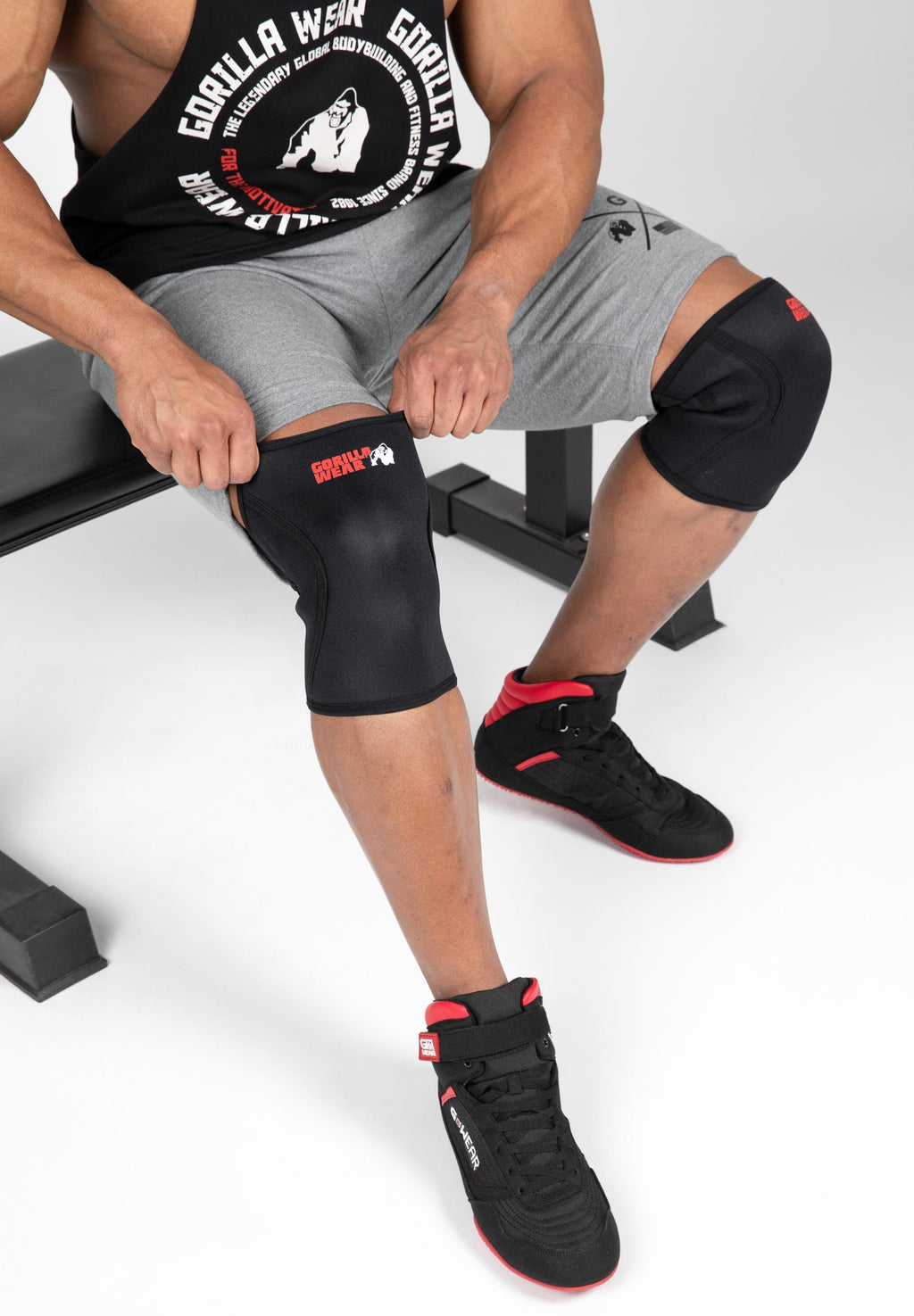 Gorilla Wear Knee Sleeves - 7mm - Zwart