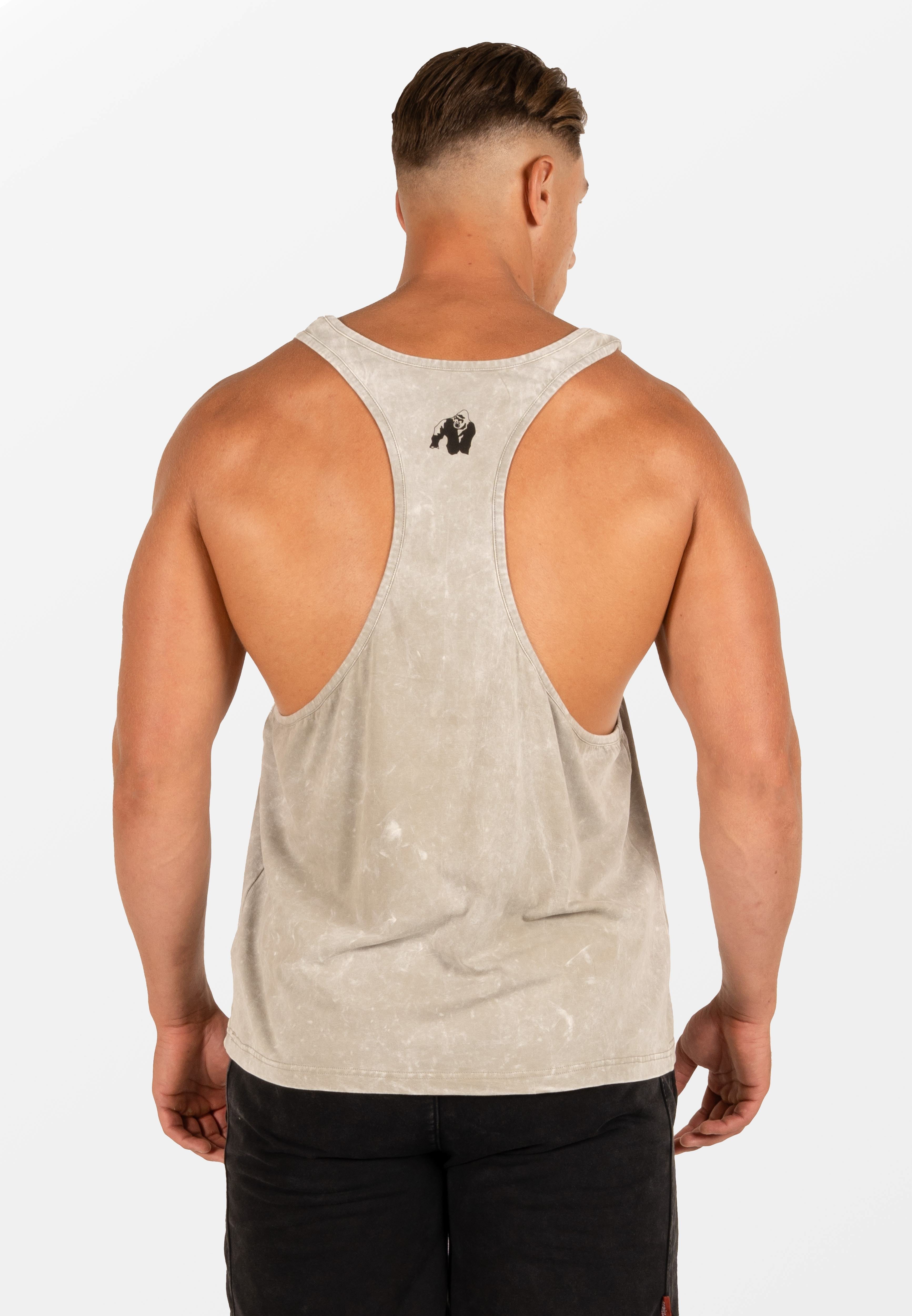 Gorilla Wear Churchill Stringer - Verwassen Groen