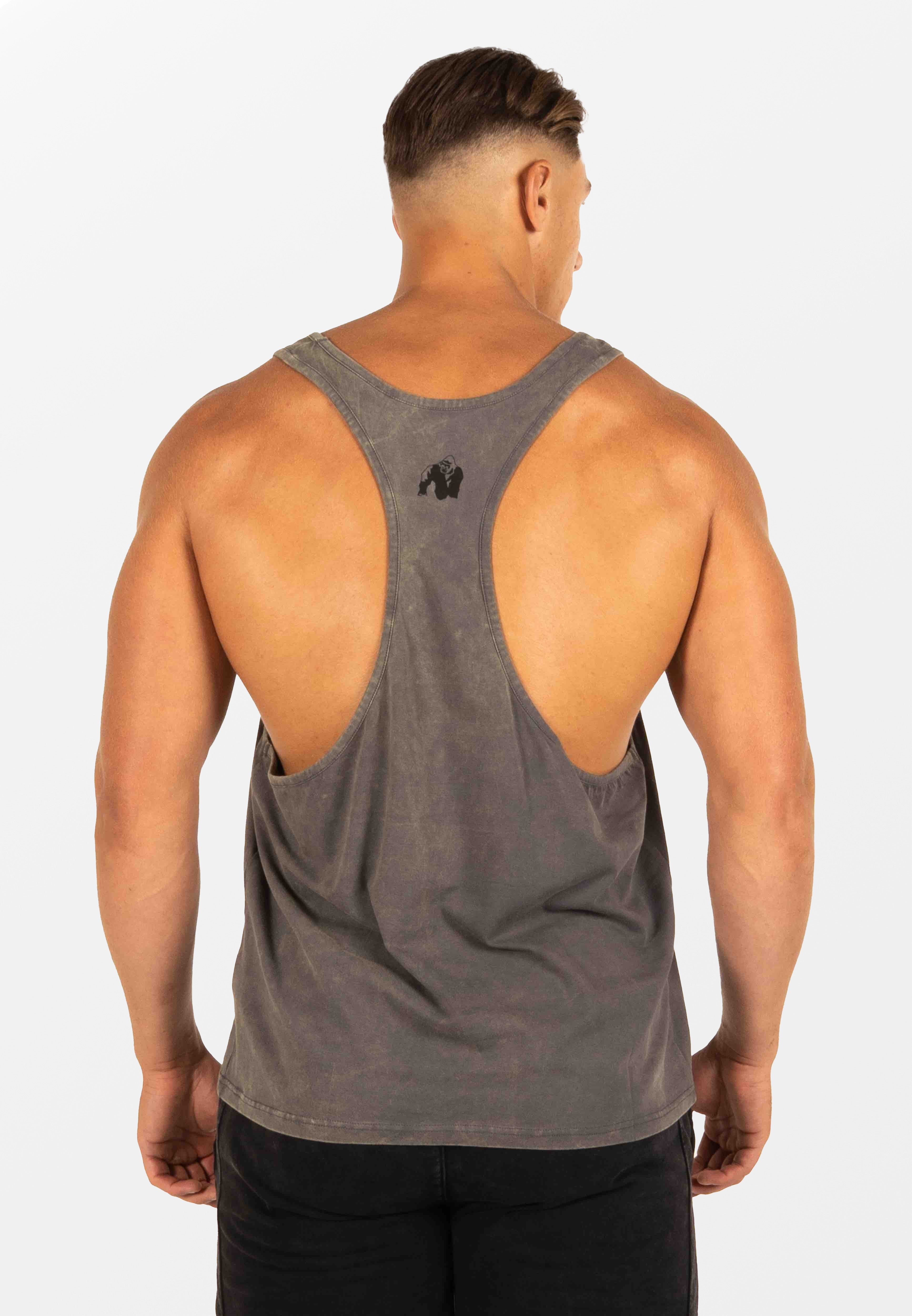 Gorilla Wear Churchill Stringer - Verwassen Grijs