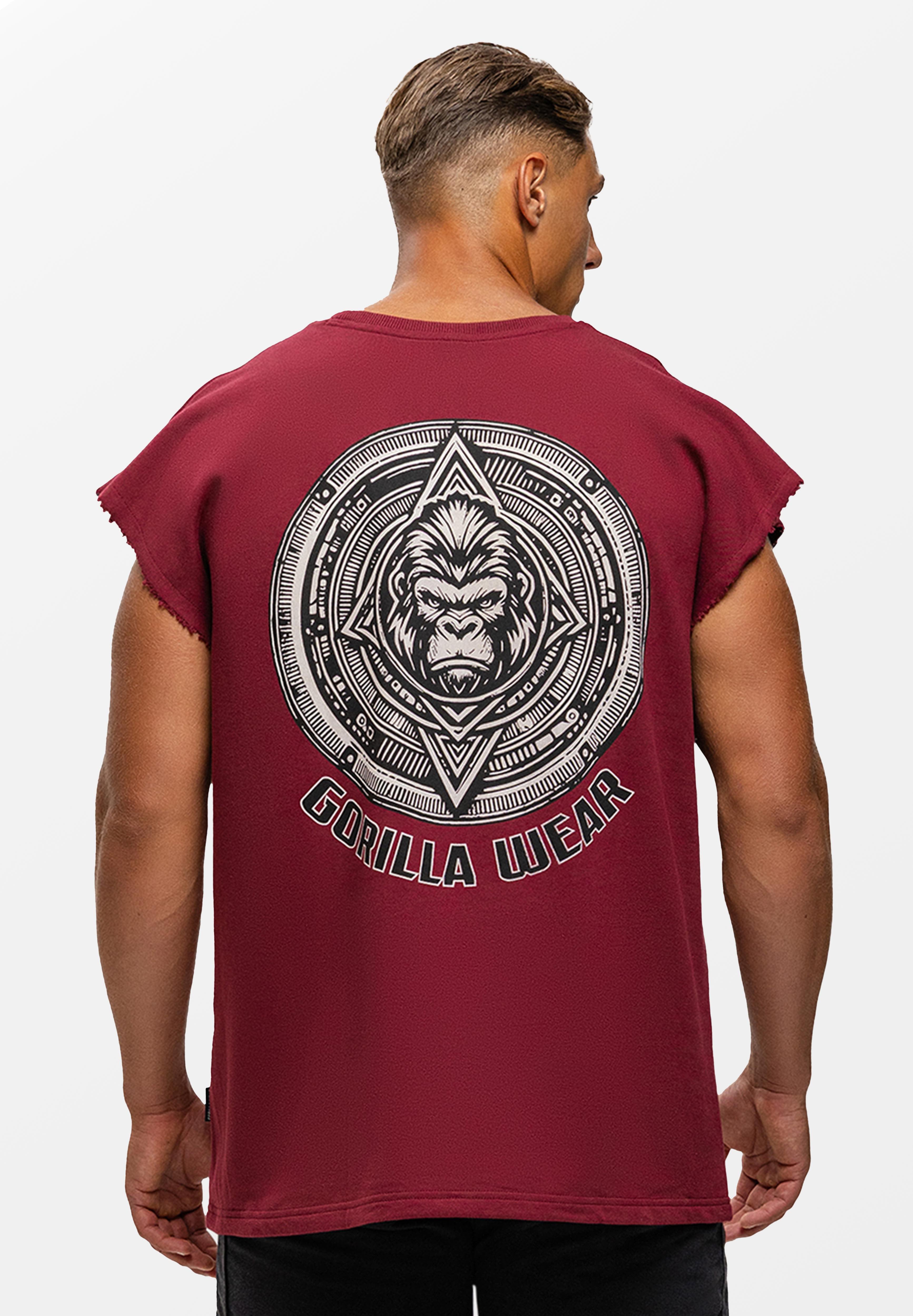 Gorilla Wear Bouse Cut Off Tanktop - Bordeauxrood
