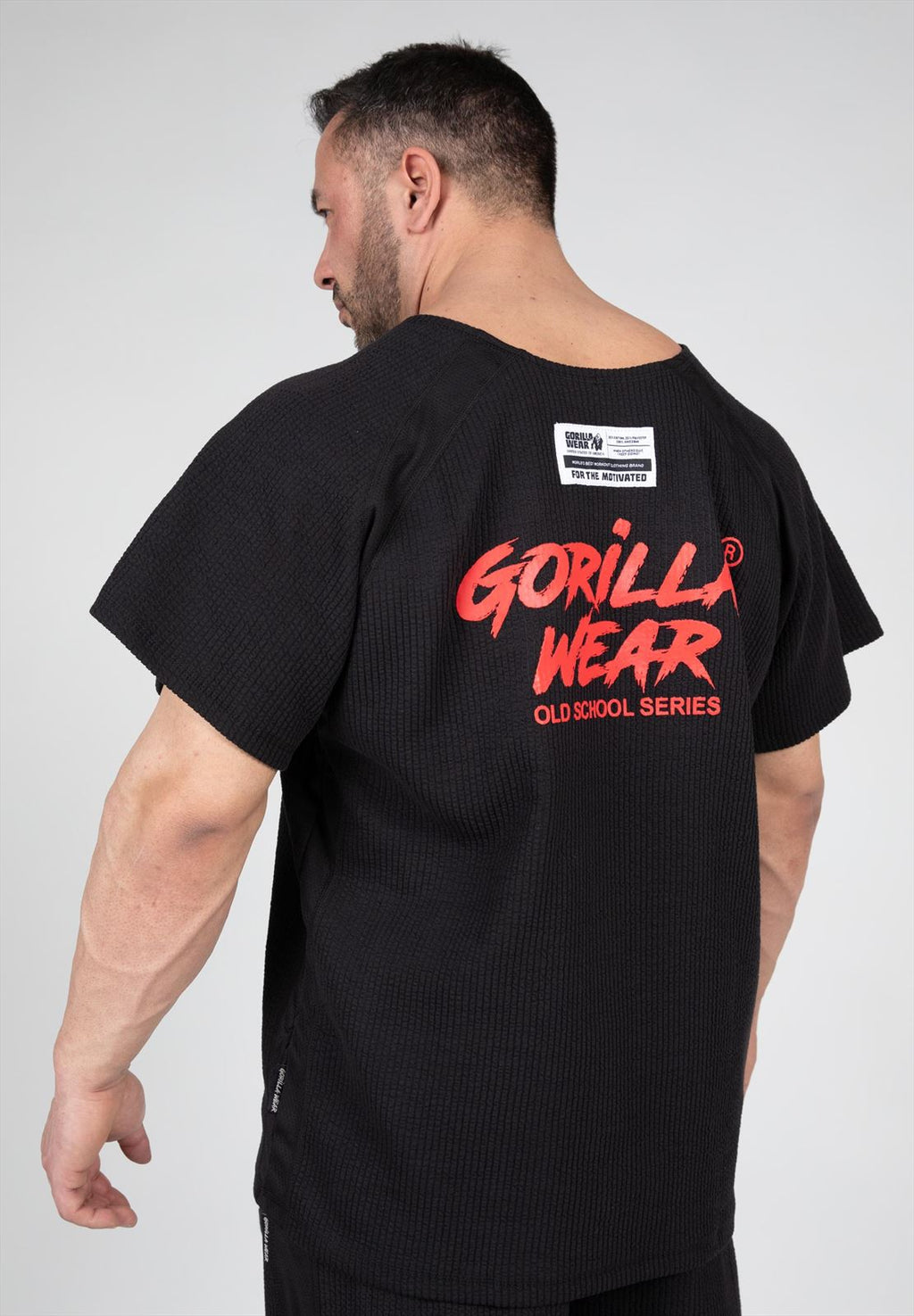 Gorilla Wear Augustine Old School Work out Top - Zwart/Rood