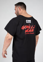 Gorilla Wear Augustine Old School Work out Top - Zwart/Rood