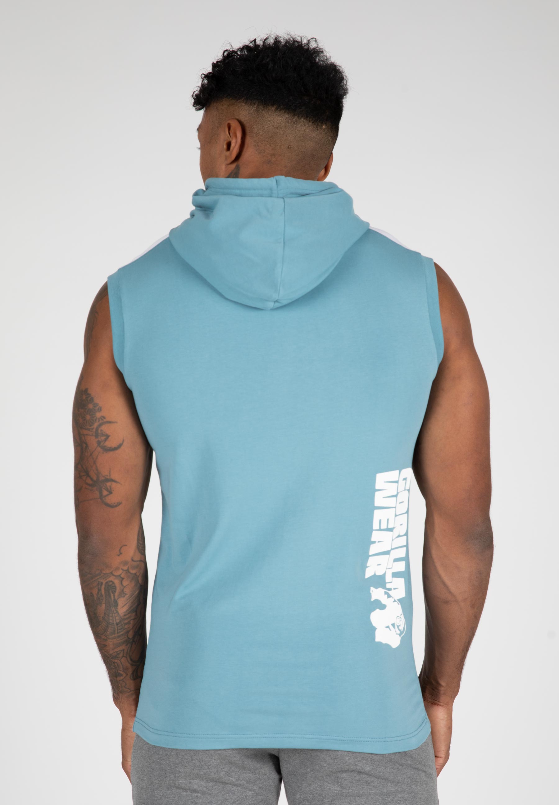 Gorilla Wear Oswego Mouwloze Hoodie - Blauw