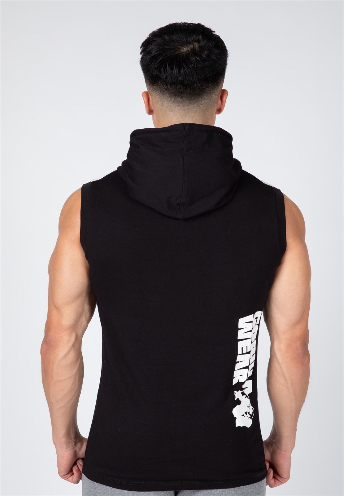 Gorilla Wear Oswego Mouwloos T-shirt met Capuchon - Zwart