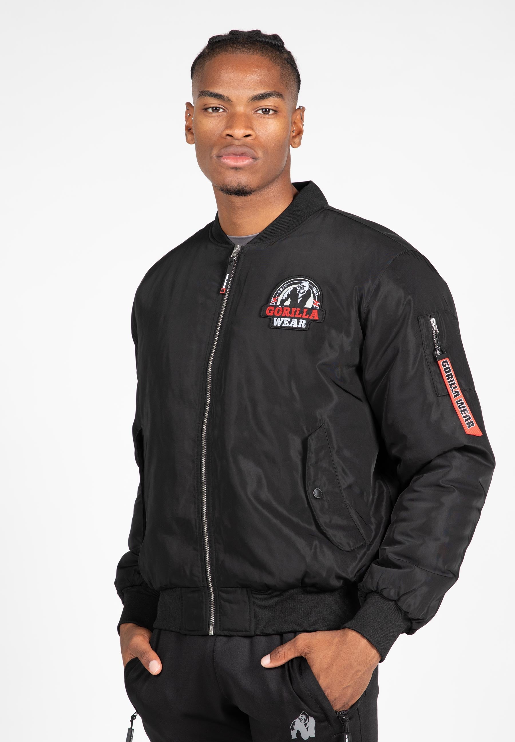 Gorilla Wear Covington Bomber Jacket - Zwart