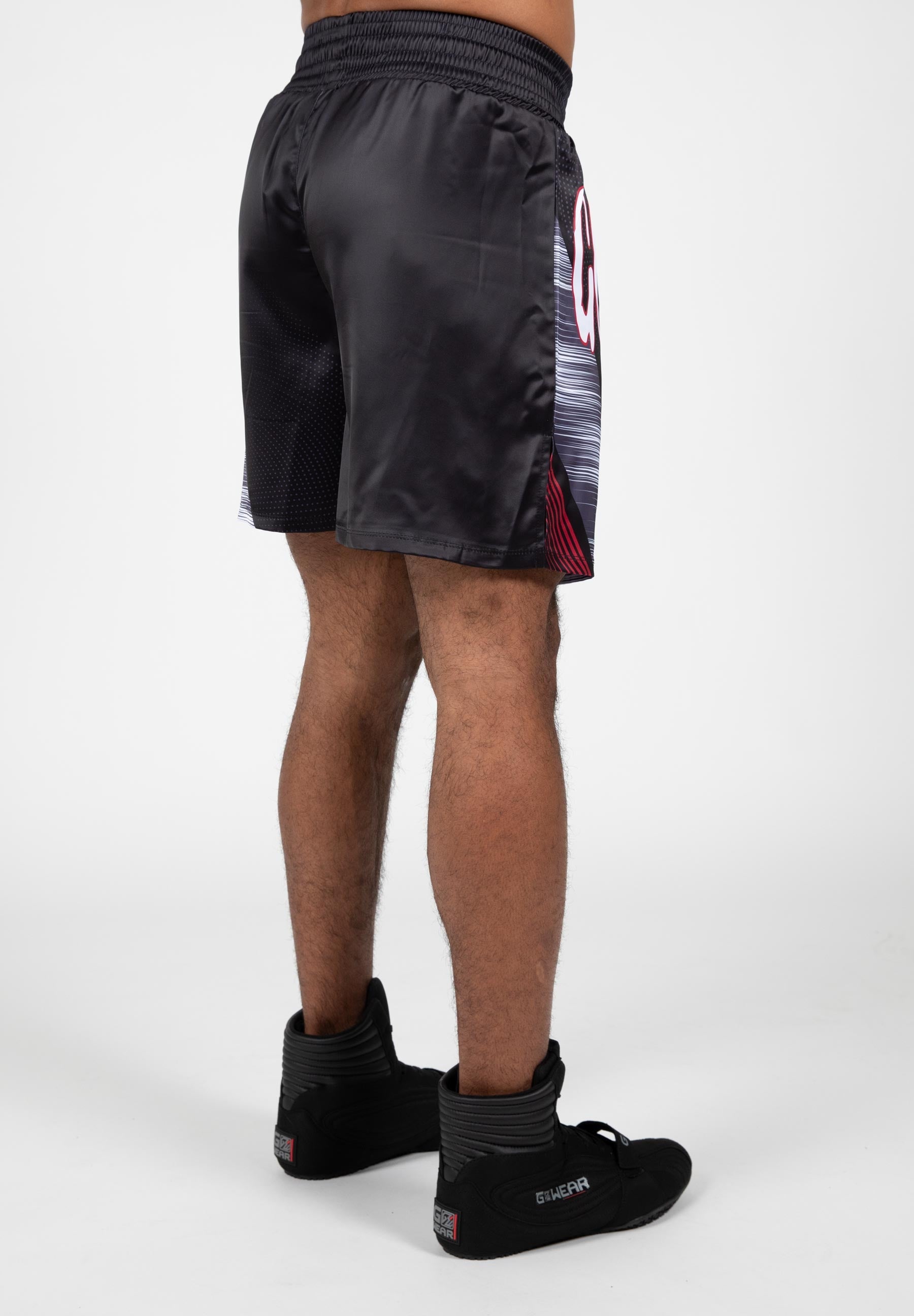 Gorilla Wear Clayton Boxing Shorts - Zwart/Rood