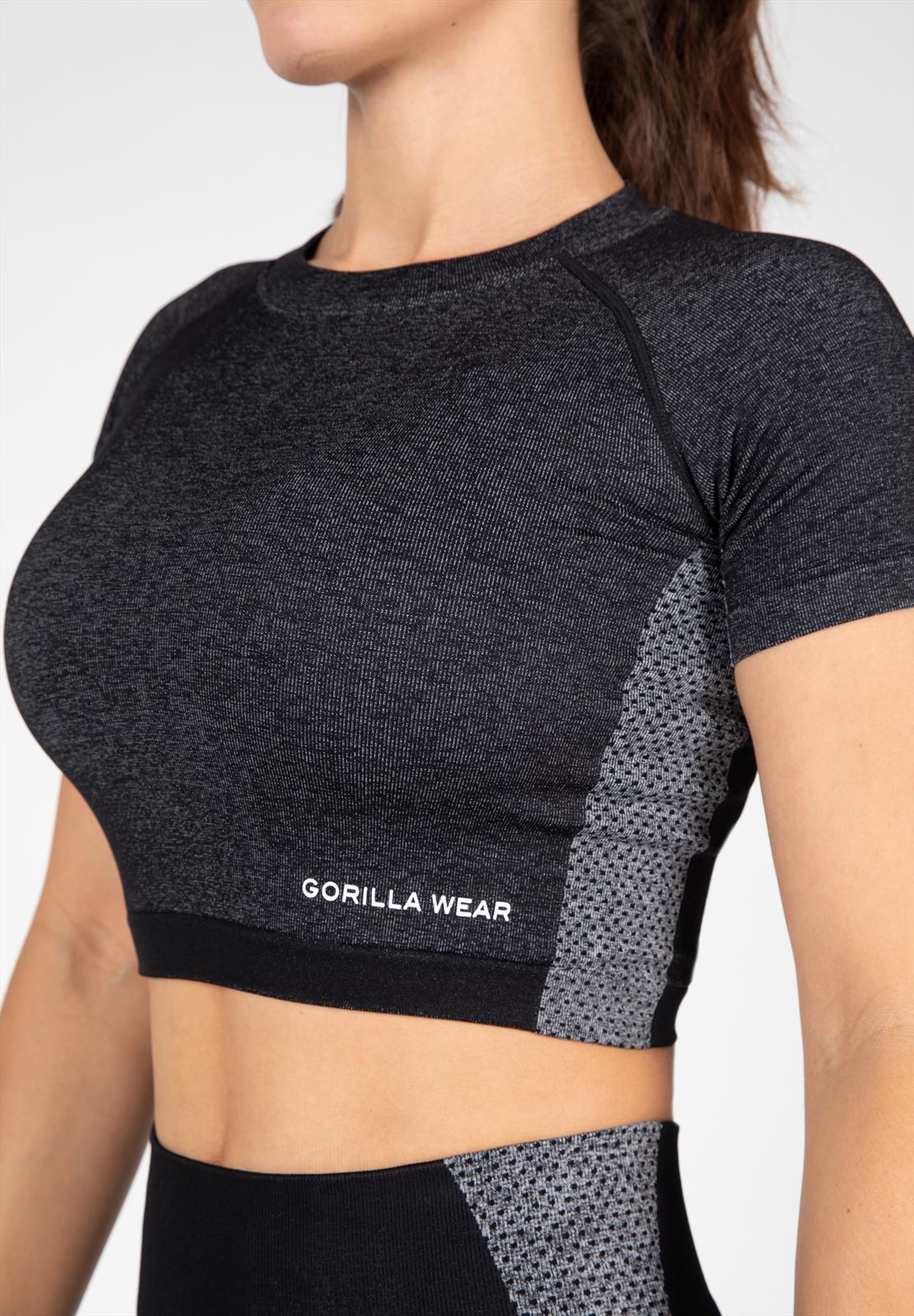Gorilla Wear Selah Seamless Crop Top - Zwart