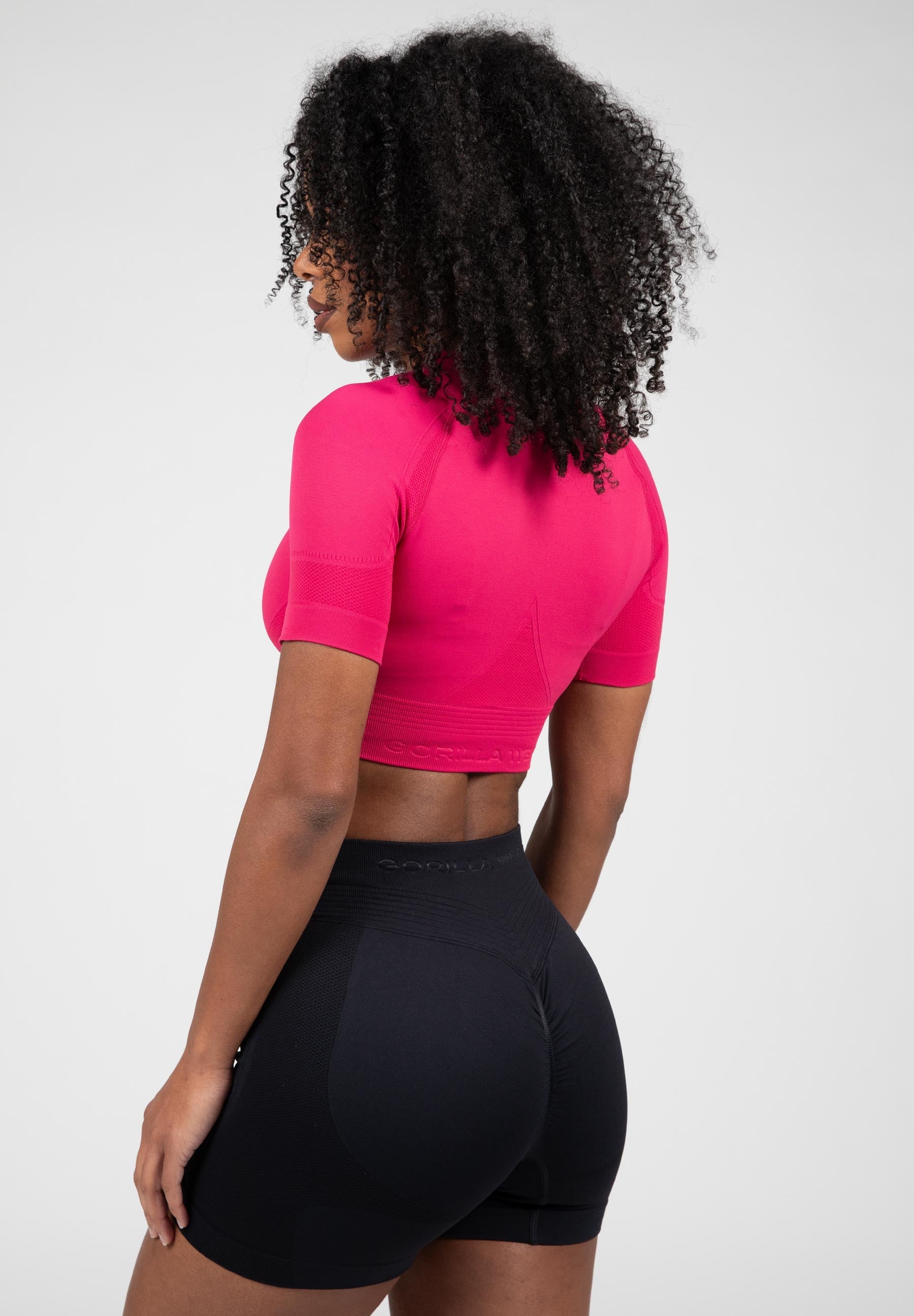 Gorilla Wear Whitney Seamless Crop Top - Roze