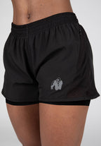 Gorilla Wear Portland 2-In-1 Shorts - Zwart