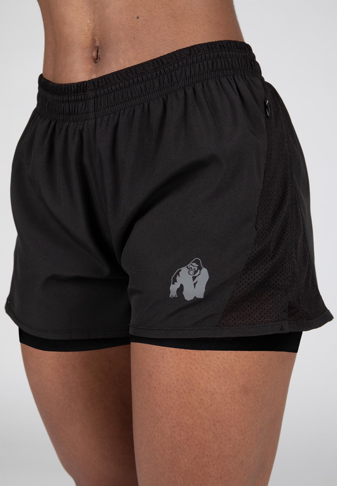 Gorilla Wear Portland 2-In-1 Shorts - Zwart