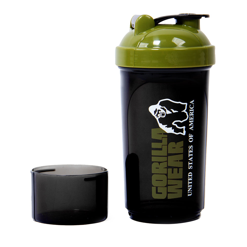Gorilla Wear Shake Beker - 500 ml - Zwart/Legergroen