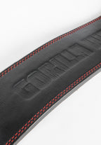 Gorilla Wear Halterriem - 4 Inch Premium Leather Lever Belt - Zwart