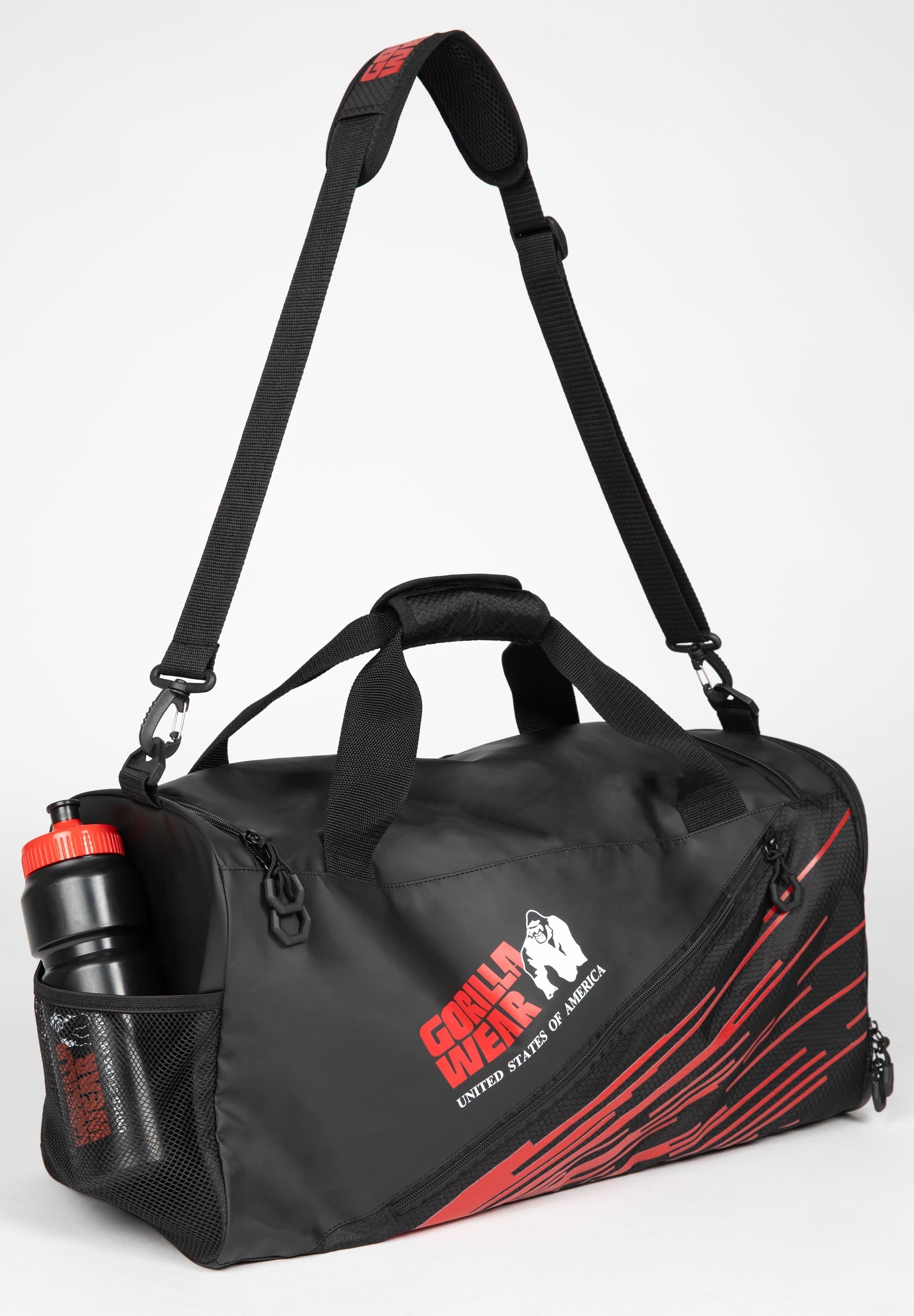 Gorilla Wear Ohio Gym Bag - Sporttas - Zwart/Rood