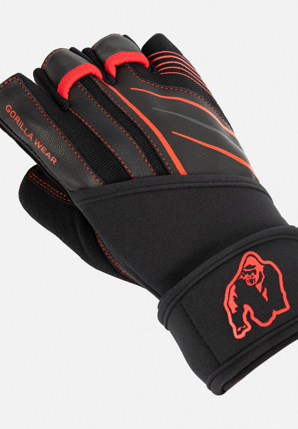 Gorilla Wear Dallas Wrist Wrap Handschoenen 2.0 - Zwart/Rood