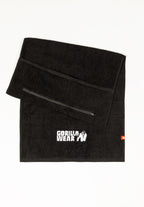 Gorilla Wear Zip Pocket Handdoek - Zwart