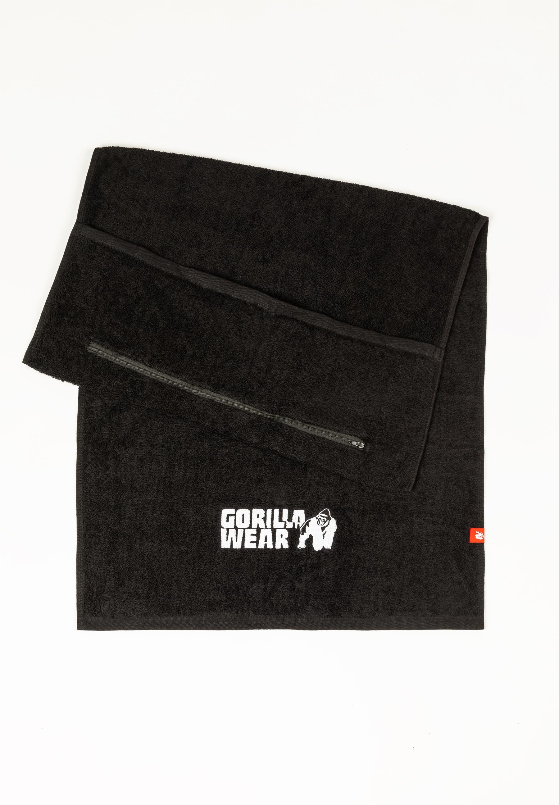 Gorilla Wear Zip Pocket Handdoek - Zwart