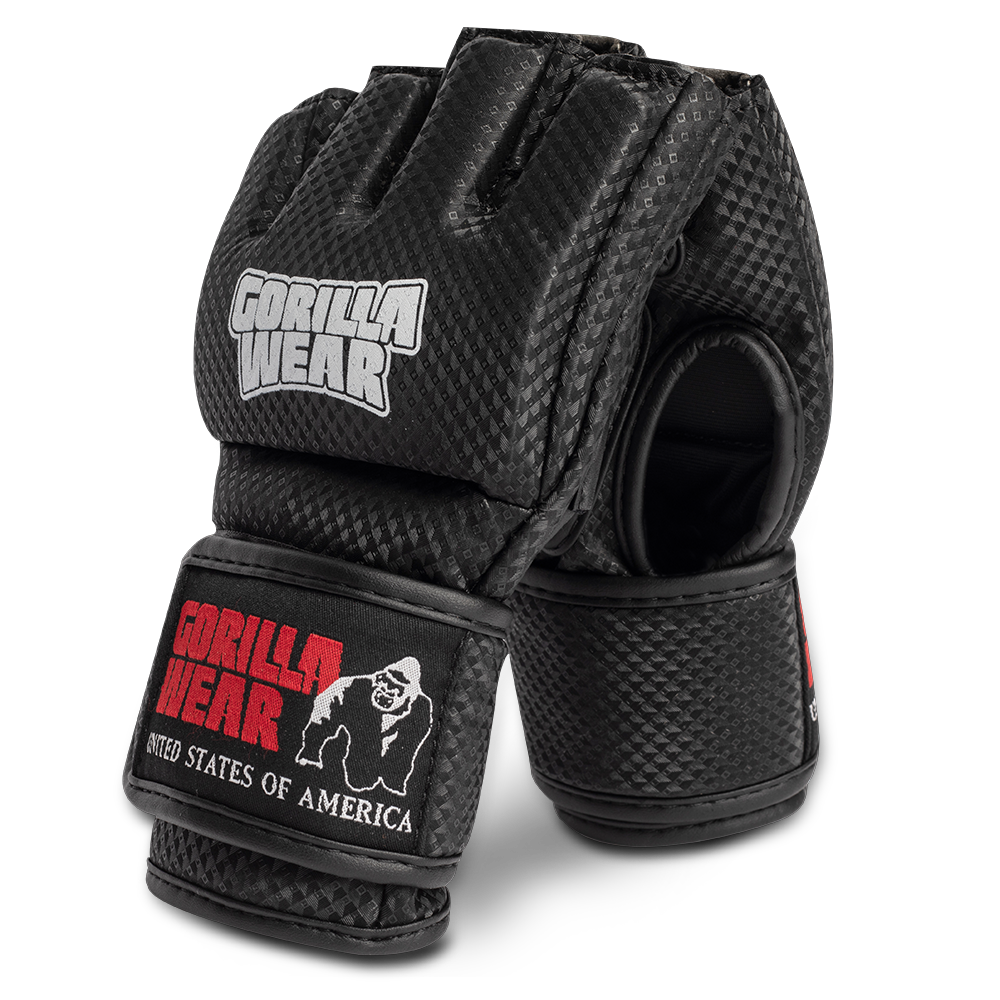 Gorilla Wear Berea MMA Handschoenen (Zonder Duim) - Zwart/Wit