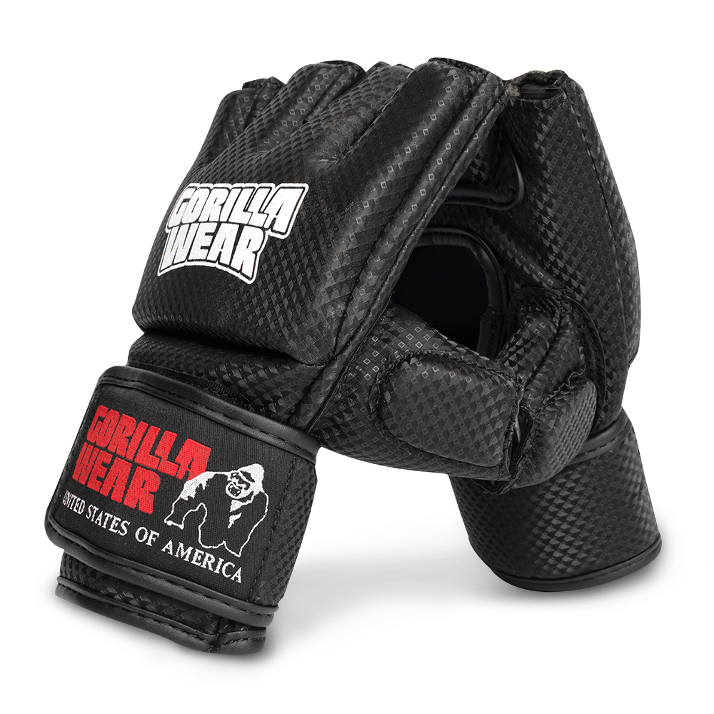 Gorilla Wear Manton MMA Handschoenen (Met Duim) - Zwart/Wit