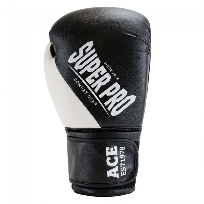 Super Pro Combat Gear Ace (Kick)Bokshandschoenen - Zwart/Wit