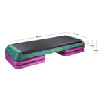 HMS Fitness Aerobic Step - Zwart/Groen/Roze