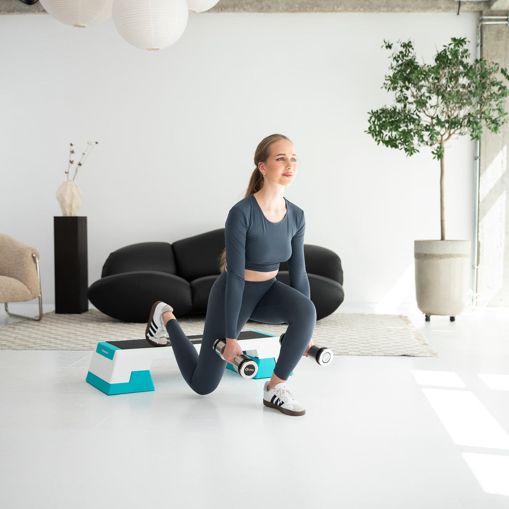 HMS Fitness Premium Aerobic Step - Wit/Blauw