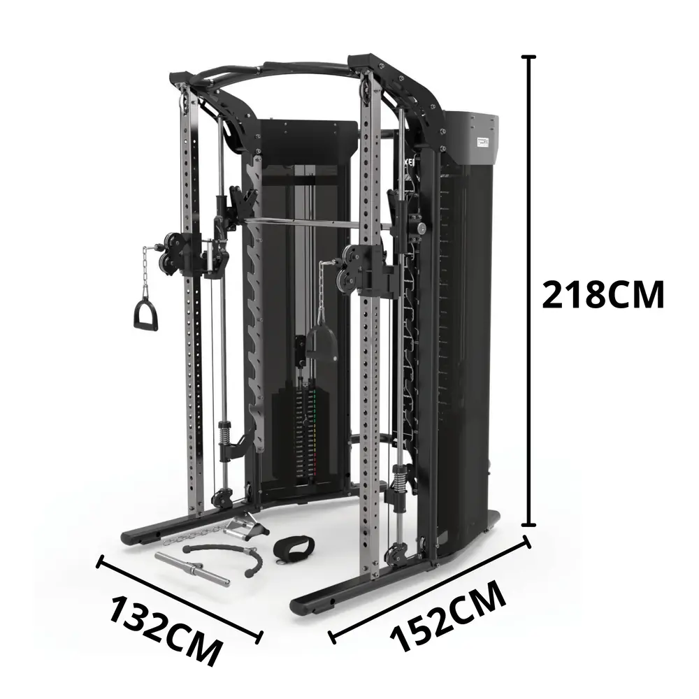 Toorx Professional ASX-7000 3-in-1 Dual Pulley Smith Machine & Rack