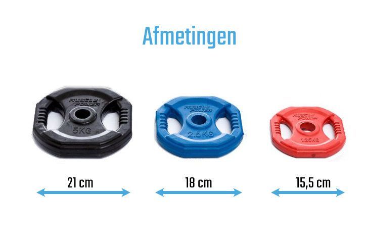 Muscle Power Aerobics Schijven Set Gekleurd - 6 Schijven
