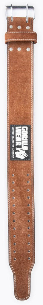 Gorilla Wear Halterriem - 4 Inch Leren Lifting Belt - Bruin