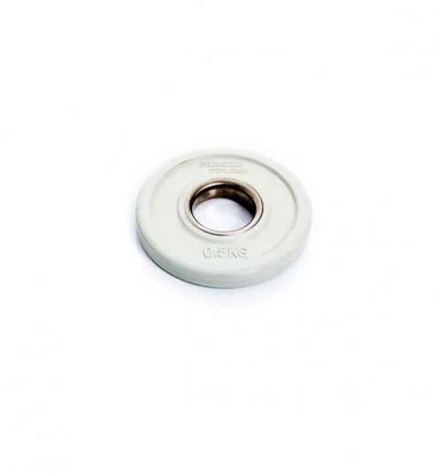 Muscle Power Fractional Olympic Bumper Plate - Halterschijf - 50 mm - 0,5 kg