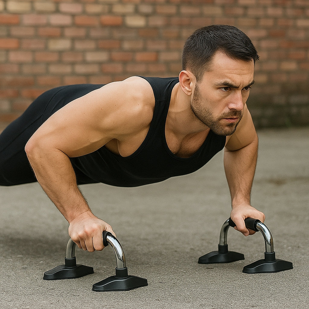 VirtuFit Opdruksteunen Pro - Push Up bars - Chroom