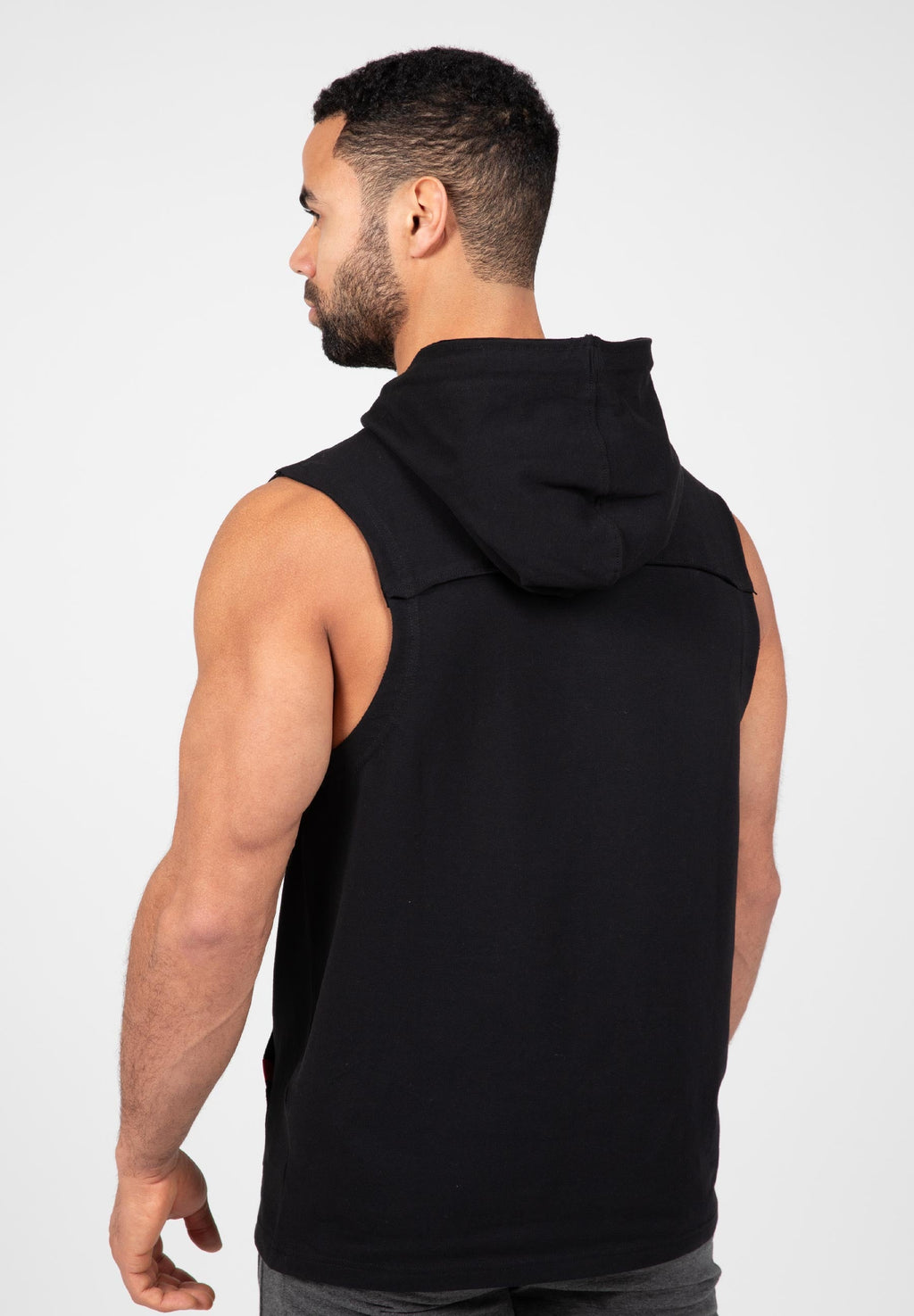 Gorilla Wear Chico Mouwloos T-shirt met Capuchon - Zwart