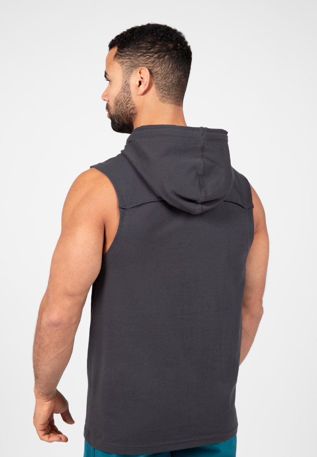 Gorilla Wear Chico Mouwloos T-shirt met Capuchon - Donkergrijs