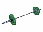 Lifemaxx Crossmaxx Olympische Halterstang - 220 cm (50 mm) - Zwart