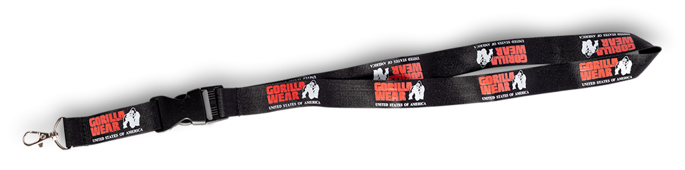 Gorilla Wear Eloy Lanyard Keycord - Zwart/Rood