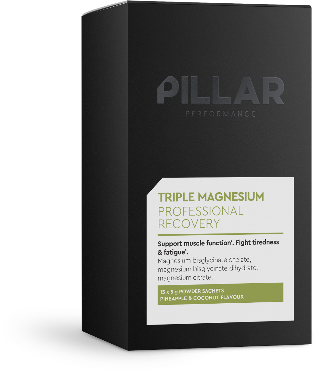 PILLAR Performance Triple Magnesium Travel Pack - 15 x 5 gr - Pineapple & Coconut