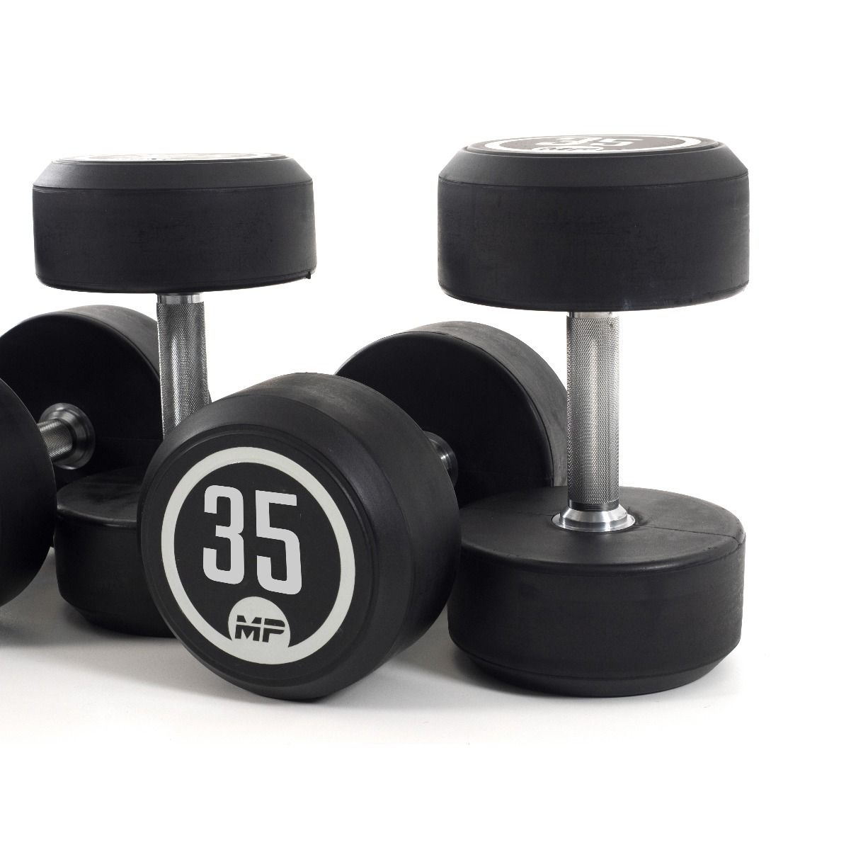 Muscle Power Ronde Rubber Dumbbell Set - 8 x 32,5-40 kg