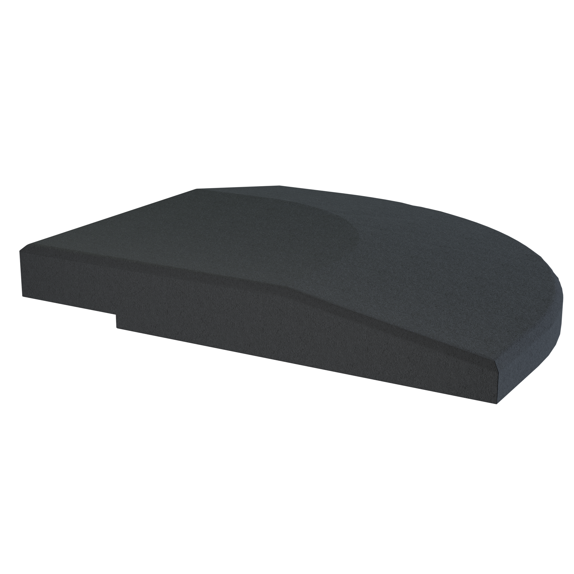 Flow Fitness Hoekprofiel Rubberen Tegel - 20 x 20 x 2 cm