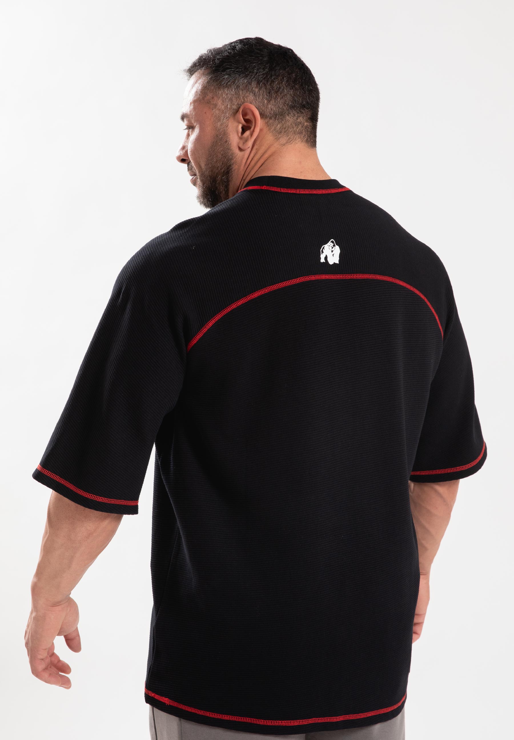 Gorilla Wear Finley Oversized T-shirt - Zwart/Rood