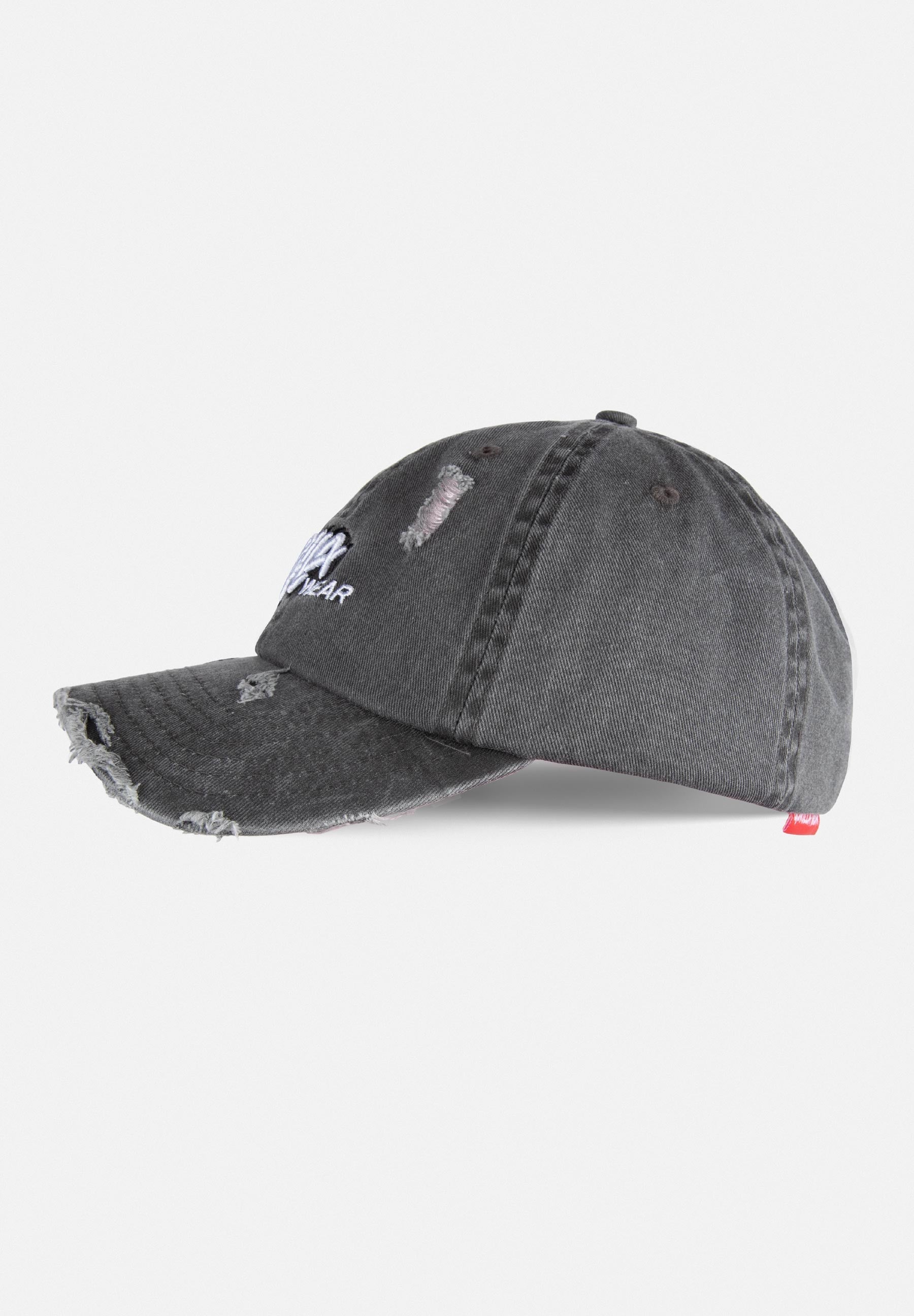 Gorilla Wear Galway Distressed Cap - Pet - Washed Grijs