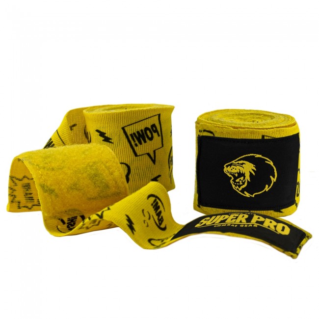 Super Pro Combat Gear Semi-Elastische Bandages - Pang/Paw Geel - 300 cm