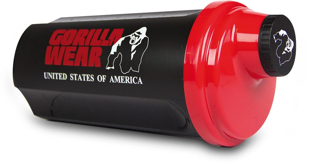 Gorilla Wear Shake Beker - 700 ml - Zwart/Rood