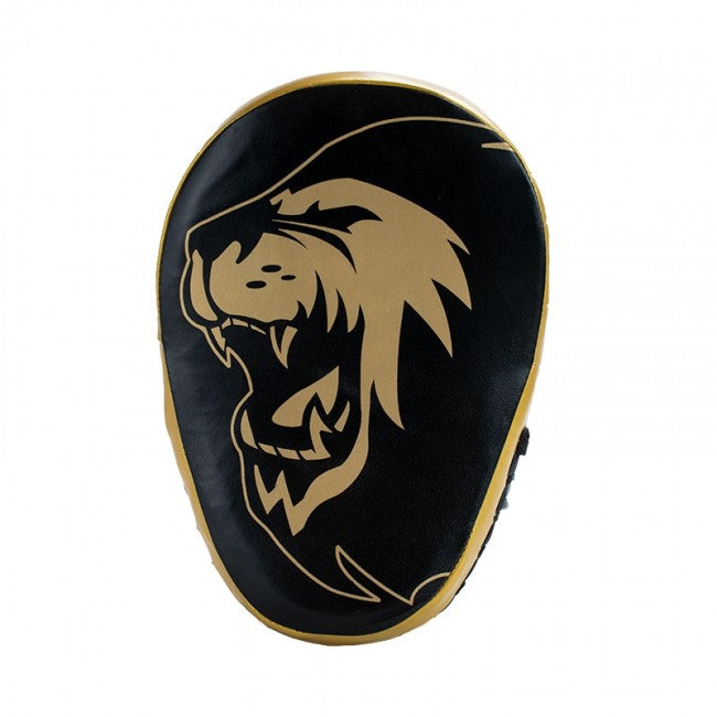 Super Pro Combat Gear Curved Lederen Handpads - Zwart / Goud