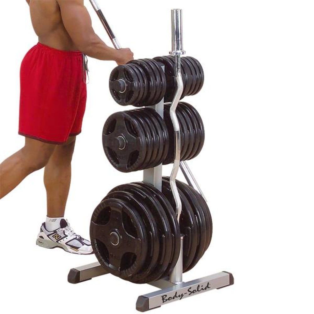 Body-Solid GOWT Olympic Plate Tree & Bar Holder - Opbergsysteem