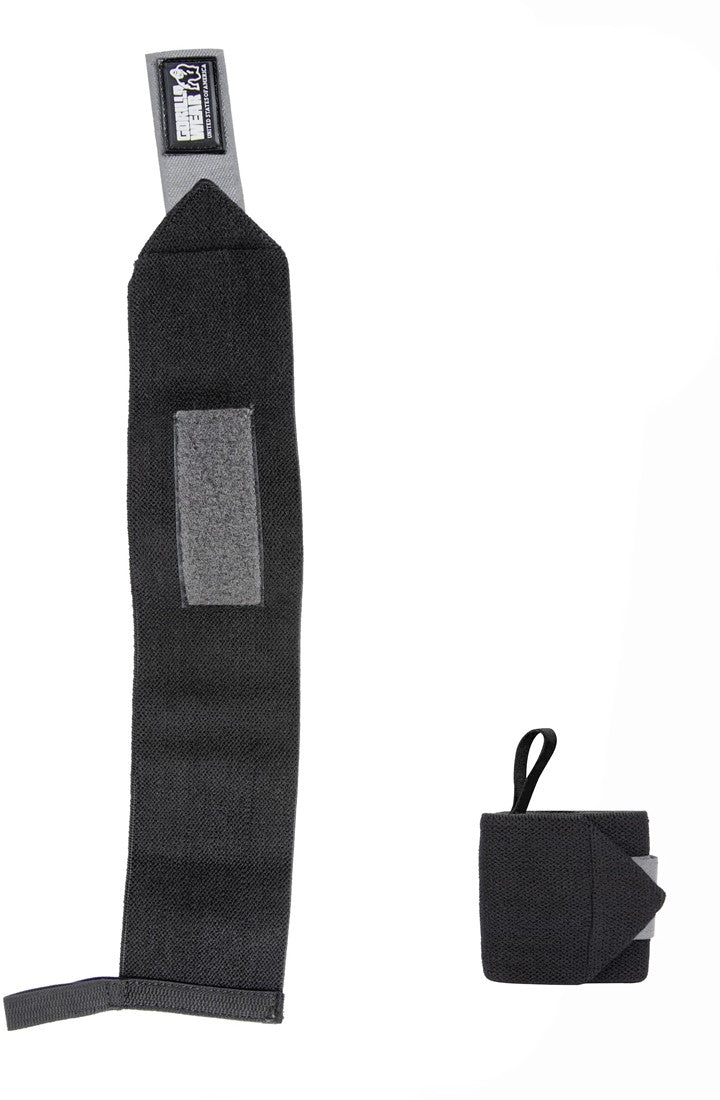 Gorilla Wear Basic Wrist Wraps - Zwart/Grijs