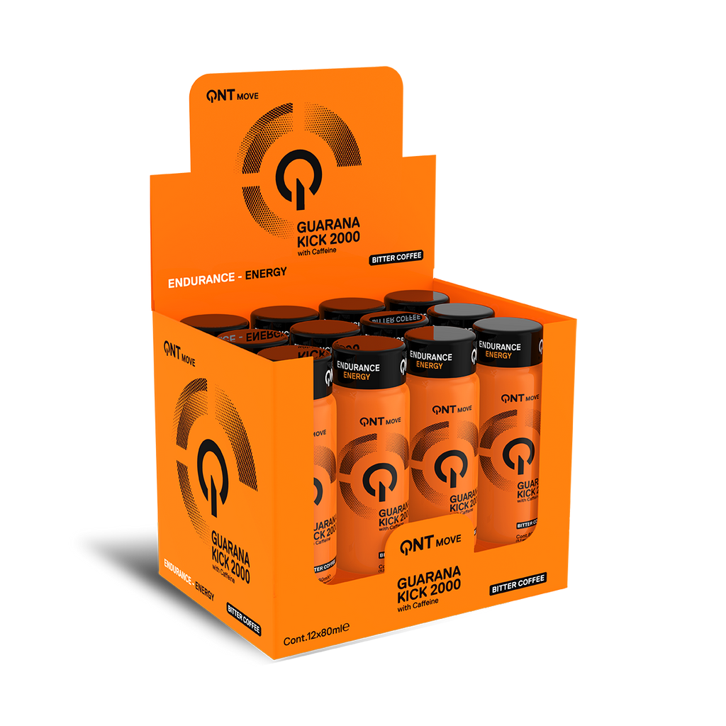QNT Guarana Kick 2000 mg - Bitter Coffee - 12 x 80 ml