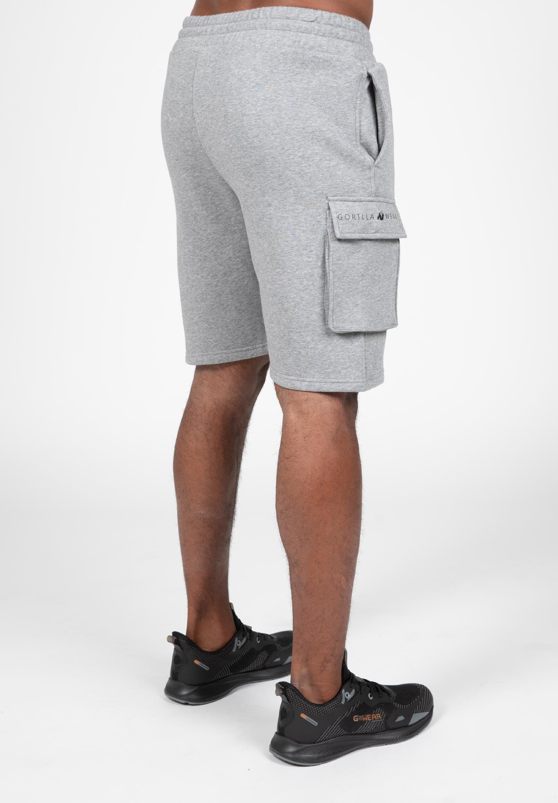 Gorilla Wear Hudson Cargo Sweat Shorts - Grijs Gemeleerd